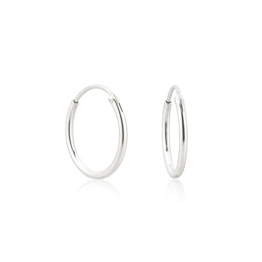 Silver minimalist hoop earrings